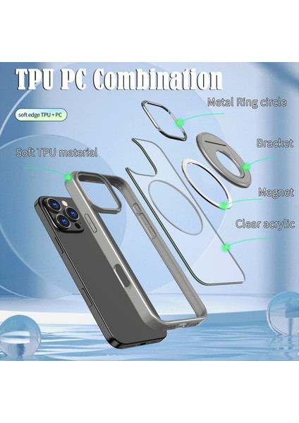 iPhone 16 Pro Tpu+Pc Kickstand Telefon Kılıfı Magsafe ile Uyumlu (Yurt Dışından) fırsatları