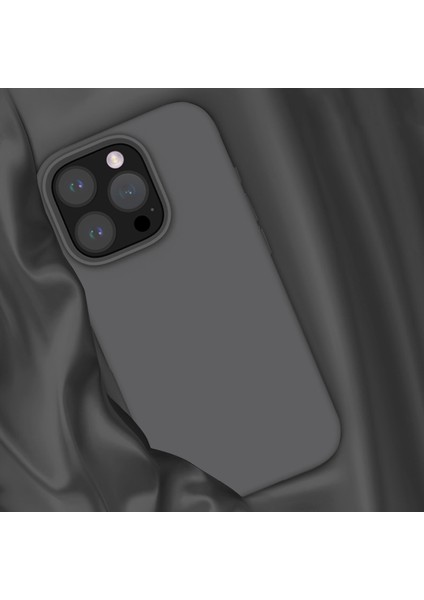 iPhone 16 Pro Max Ince Darbeye Dayanıklı Pc+Sıvı Silikon Telefon Kapağı (Yurt Dışından)