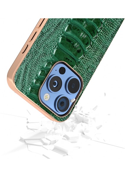 iPhone 16 Pro Galvanik Kenar Timsah Dokusu Hakiki Inek Derisi+Tpu+Pc Telefon Kapağı (Yurt Dışından) indirimleri
