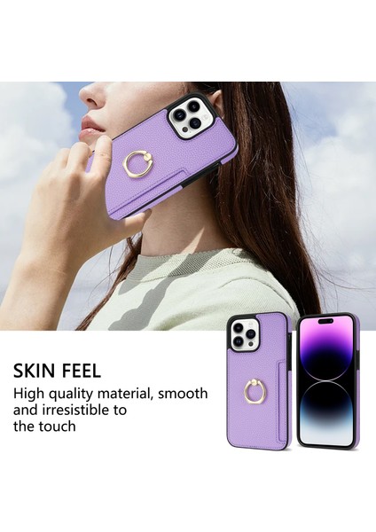 iPhone 16 Pro Max Pu+Tpu Kart Tutucu Telefon Kılıfı (Yurt Dışından)