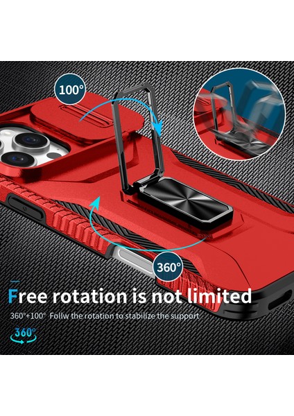 iPhone 16 Pro Max Kickstand Tpu+Pc Telefon Kılıfı (Yurt Dışından)