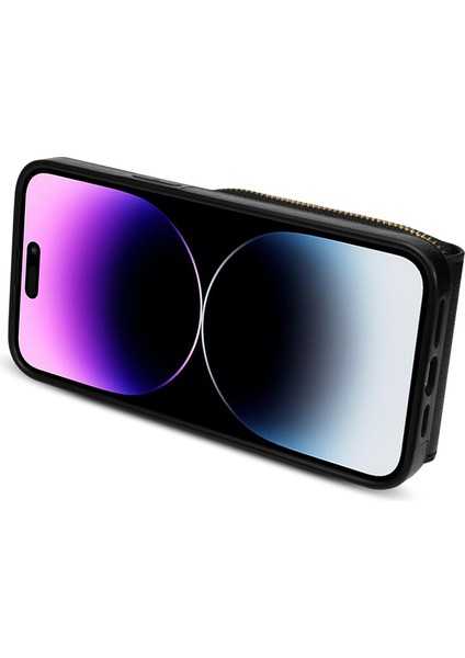 iPhone 16 Pro Max Cüzdan Kart Yuvaları Pu+Tpu Askılı Telefon Kapağı (Yurt Dışından)