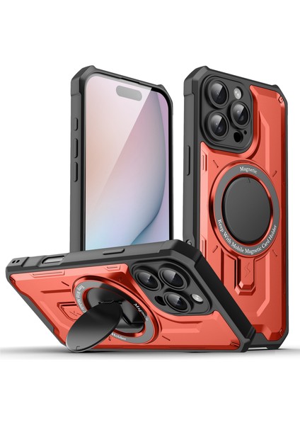 iPhone 16 Pro Max Magsafe ile Uyumlu Tpu+Pc Telefon Kılıfı (Yurt Dışından)