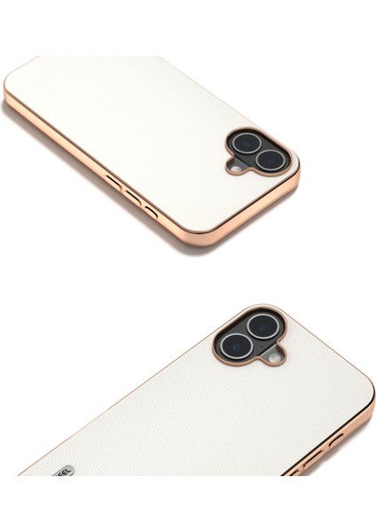 iPhone 16 Elektro Kaplama Hakiki Inek Deri Pc Telefon Kapağı (Yurt Dışından)