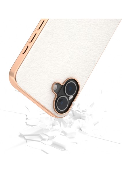 iPhone 16 Elektro Kaplama Hakiki Inek Deri Pc Telefon Kapağı (Yurt Dışından)