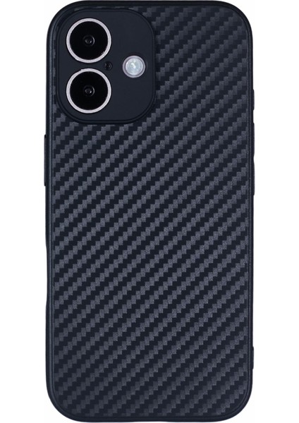 iPhone 16 Plus Karbon Fiber Dokulu Tpu Çizilmez Telefon Kapağı (Yurt Dışından)