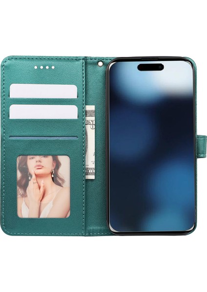 iPhone 16 Pro Max Cüzdanlı Deri Telefon Kılıfı (Yurt Dışından)