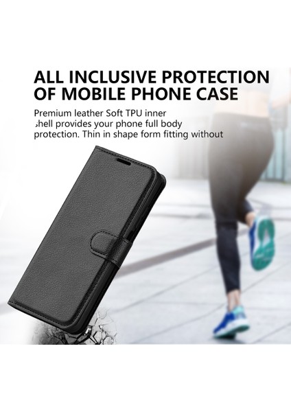 Infinix Note 12 Pro 4g Önleme Önleme Pu Deri Deri Cüzdan Kabuk Flip Stand Litchi Doku Telefon Kılıfı Kapak (Yurt Dışından)