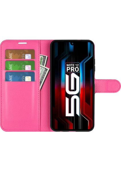 Infinix Note 12 Pro 5g Stand Telefon Kılıfı, Cüzdan Fonksiyonu Litchi Doku Deri Kabuk Kapağı (Yurt Dışından)