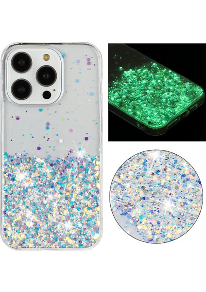 iPhone 16 Pro Sparkle Payetler Parlak Epoksi Tpu Telefon Kapağı (Yurt Dışından)