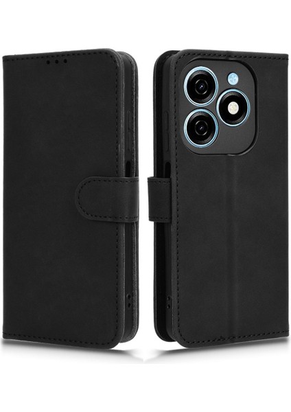 Tecno Spark 20 Pu Deri Kapak Çevirin Damla Koruması Cilt Dokunuşlu Cüzdan Telefon Kılıfı (Yurt Dışından)