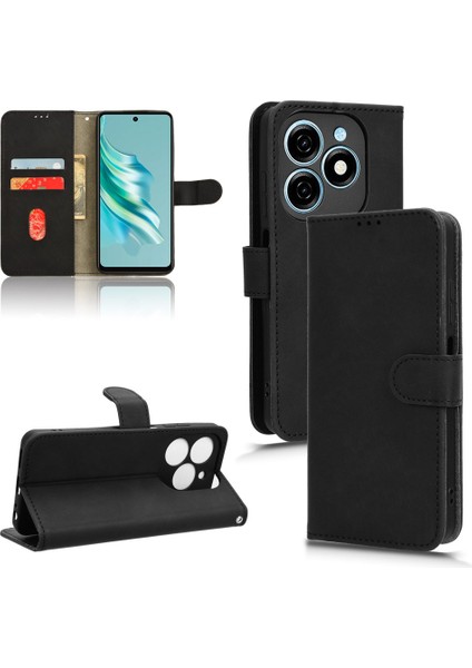 Tecno Spark 20 Pu Deri Kapak Çevirin Damla Koruması Cilt Dokunuşlu Cüzdan Telefon Kılıfı (Yurt Dışından)