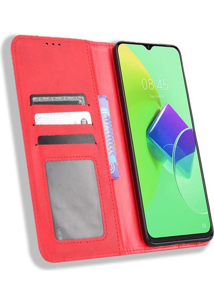Tecno Spark 9 Pro 4g / Spark 9t 4g Retro Doku Pu Deri Kapak (Yurt Dışından)