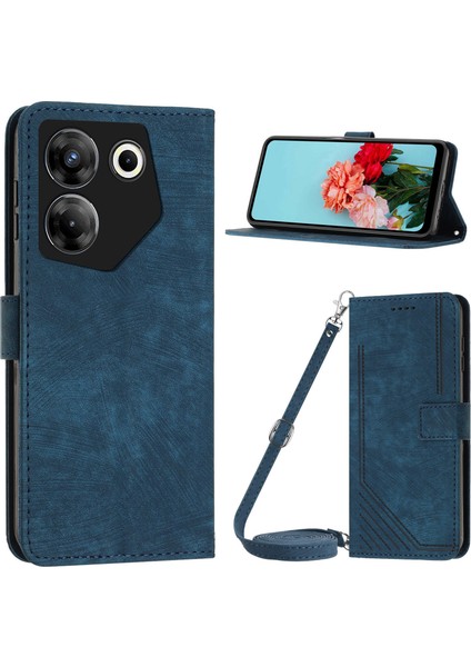 Tecno Camon 20 Pro 5g Standı Cüzdan Askılı Anti-Damla Deri Telefon Kılıfı (Yurt Dışından)