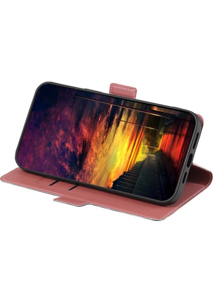 Infinix Hot 12 Pro 4g Slim Tpu+Pu Deri Kılıf Kart Tutucu Stand Twill Doku Telefon Kapağı (Yurt Dışından)