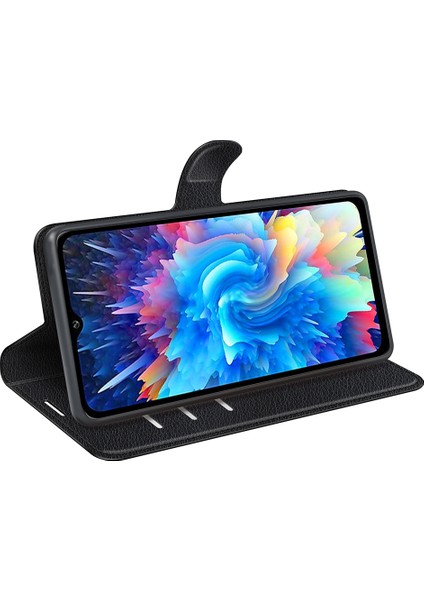 Infinix Hot 20 5g Çizilmez Telefon Kabuk Litchi Doku Pu Deri Cüzdan Anti-Damla Çevirmeli Halkalı Telefon Kılıfı Kılıfı (Yurt Dışından) fırsatları