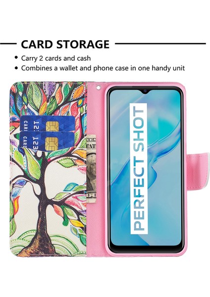 Vivo Y21 Pu Deri Telefon Kılıfı Standı Kitap Tasarımı (Yurt Dışından) modelleri