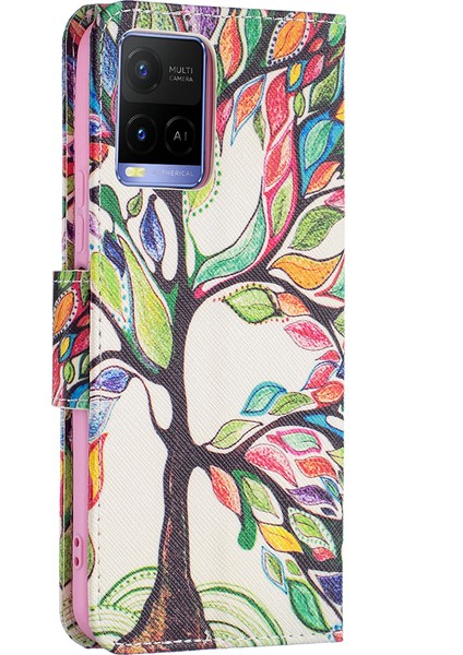 Vivo Y21 Pu Deri Telefon Kılıfı Standı Kitap Tasarımı (Yurt Dışından) indirimleri