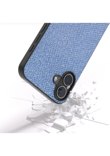 iPhone 16 Plus Yapay Doku Pu+Pc+Tpu Telefon Kapağı Siyah Kenar (Yurt Dışından) fiyatları
