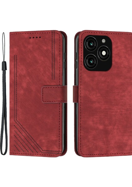 Tecno Spark 20 Skin Touch Cüzdan Kılıf Pu Deri Standlı Flip Telefon Kapağı (Yurt Dışından)