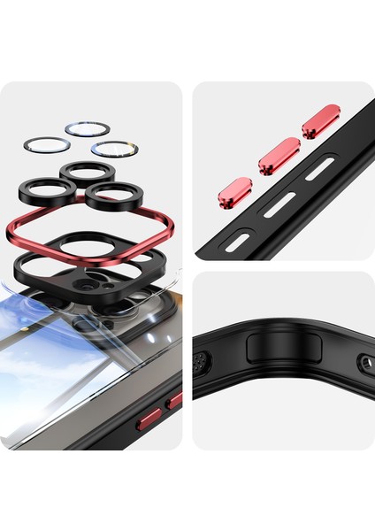 iPhone 16 Pro Düşmeye Dayanıklı Tpu + Akrilik Koruyucu Telefon Kapağı (Yurt Dışından)