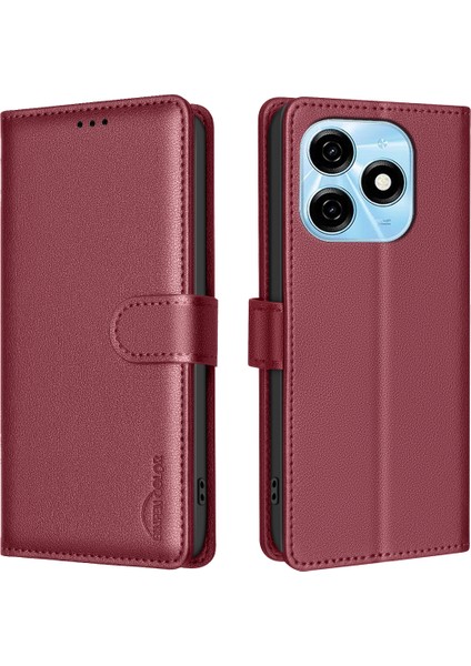 Tecno Spark 20 Rfıd Engelleme Darbeye Dayanıklı Deri Kapak (Yurt Dışından)