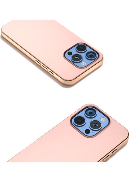 iPhone 16 Pro Elektro Kaplama Kenar Pu Deri Kaplamalı Tpu+Pc Telefon Kapağı (Yurt Dışından) fiyatları