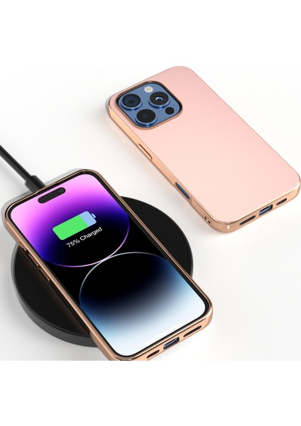 iPhone 16 Pro Elektro Kaplama Kenar Pu Deri Kaplamalı Tpu+Pc Telefon Kapağı (Yurt Dışından) fırsatları