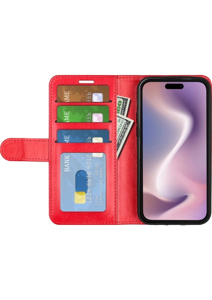iPhone 16 Pro Max Manyetik Kapatma Crazy Horse Dokulu Deri Telefon Kılıfı (Yurt Dışından)
