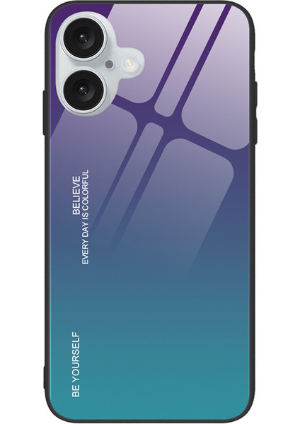 iPhone 16 Temperli Cam + Tpu Telefon Kapağı Degrade Renk (Yurt Dışından)