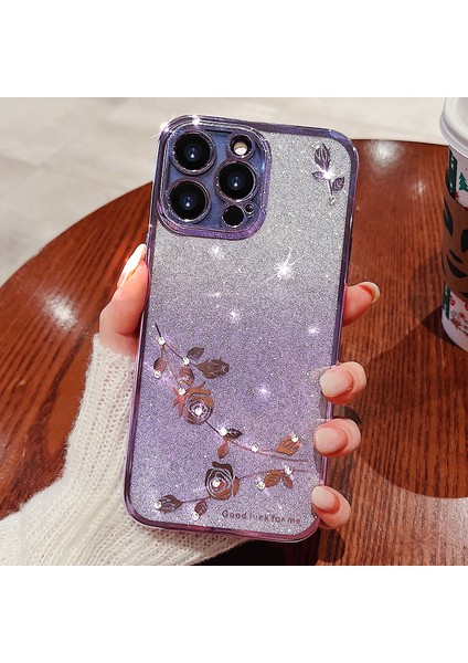 iPhone 16 Pro Max Yapay Bling Sparkle Tpu Telefon Kapağı (Yurt Dışından)