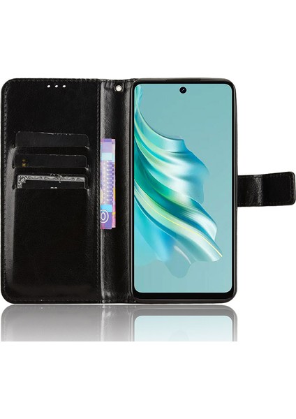 Tecno Spark 20 Çizilmez Deri Crazy Horse Doku Telefon Standı Kapağı (Yurt Dışından)