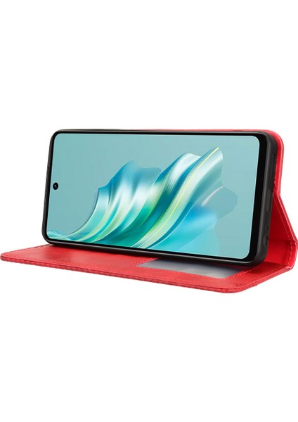 Tecno Spark 20 Künye Retro Pu Deri Standı Cüzdan Kapağı (Yurt Dışından)