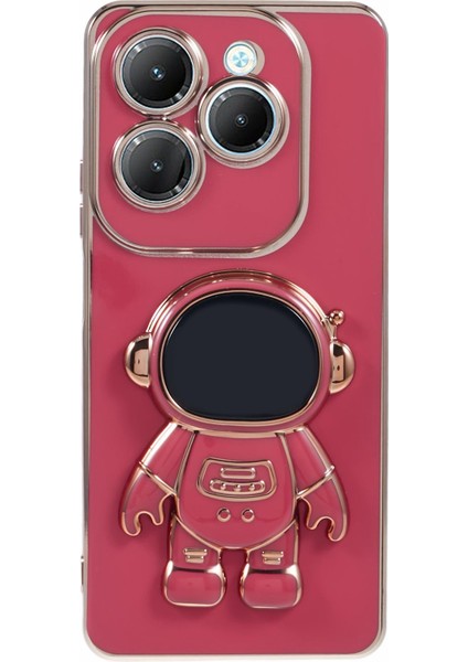 Infinix Hot 40 / Hot 40 Pro / Tecno Spark 20 Pro Yumuşak Tpu Telefon Kapağı Astronot Kickstand Tutucu (Yurt Dışından)