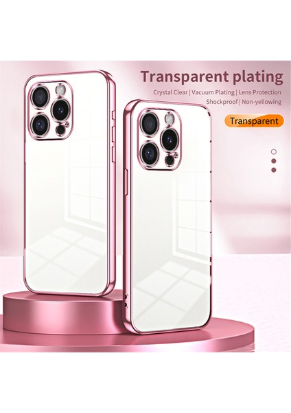 iPhone 16 Pro Max Elektro Kaplama Çerçeve Yumuşak Tpu Telefon Kapağı (Yurt Dışından)