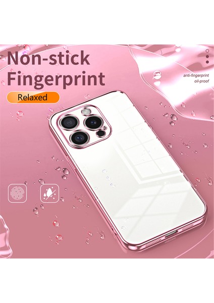 iPhone 16 Pro Max Elektro Kaplama Çerçeve Yumuşak Tpu Telefon Kapağı (Yurt Dışından)