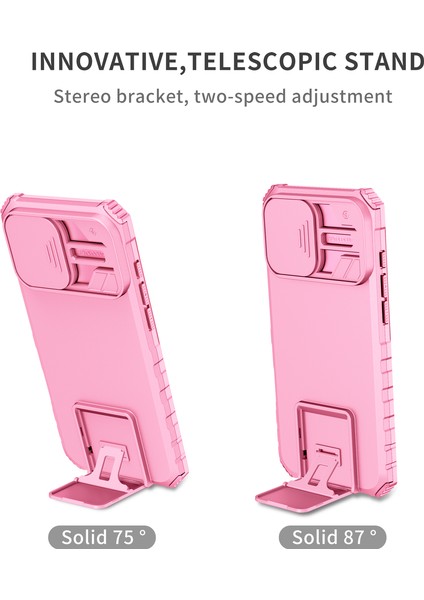 iPhone 16 Pro Max Kickstand'lı Pc + Tpu Telefon Kılıfı (Yurt Dışından)