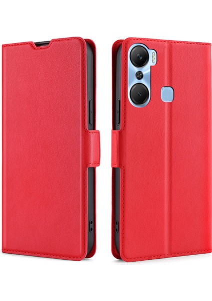 Infinix Hot 12 Pro 4g Şok Geçirmez Telefon Kasası Pu Dergi Anti-Drop Flip Kapak Kart Yuvası Stand (Yurt Dışından)