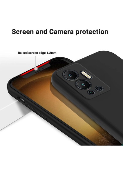Infinix Hot 12 4g Sıvı Silikon Şok Geçirmez Telefon Kılıfı Anti-Çizelge Yumuşak Astar Arka Kapak (Yurt Dışından)