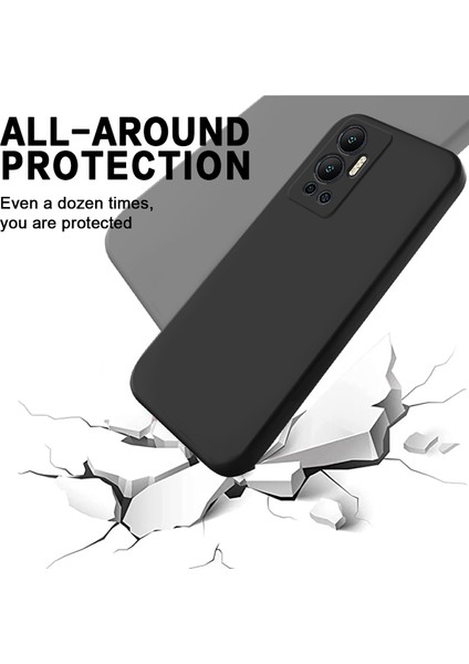 Infinix Hot 12 4g Sıvı Silikon Şok Geçirmez Telefon Kılıfı Anti-Çizelge Yumuşak Astar Arka Kapak (Yurt Dışından)