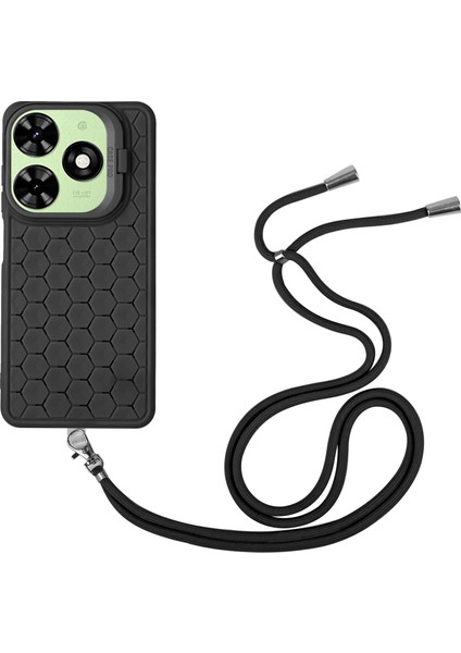 Tecno Spark 20 Kickstand Kılıfı Kordonlu Tpu Telefon Kapağı (Yurt Dışından)