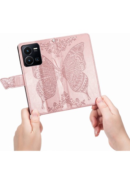 Vivo Y35 4g (2022) Cüzdan Telefon Kılıfı Pu Deri Stand Manyetik Flip Şok Geçirmez Kapak (Yurt Dışından)