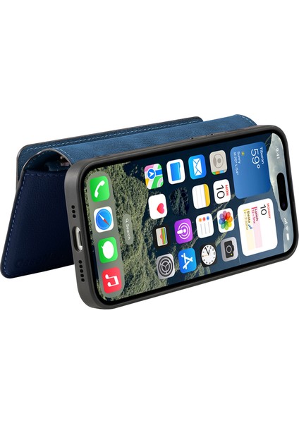 iPhone 16 Deri Çıkarılabilir Manyetik Telefon Kapağı (Yurt Dışından)