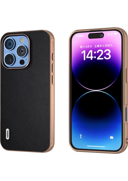 iPhone 16 Pro Max Galvanik Hakiki Inek Deri Pc Telefon Kapağı (Yurt Dışından)
