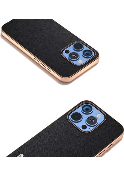 iPhone 16 Pro Max Galvanik Hakiki Inek Deri Pc Telefon Kapağı (Yurt Dışından)