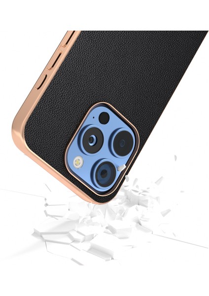 iPhone 16 Pro Max Galvanik Hakiki Inek Deri Pc Telefon Kapağı (Yurt Dışından)