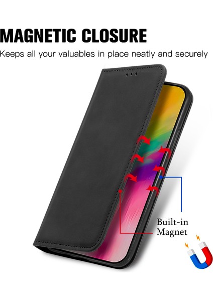 iPhone 16 Plus Cilt Dokunma Duygusu Deri Cüzdan Telefon Kılıfı (Yurt Dışından)