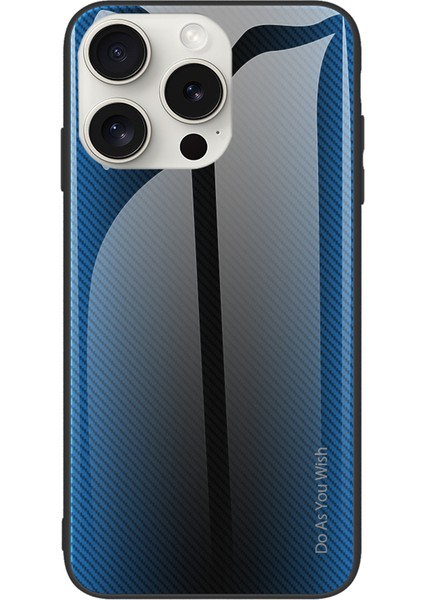 iPhone 16 Pro Karbon Fiber Doku Temperli Cam+Tpu Telefon Kapağı (Yurt Dışından)