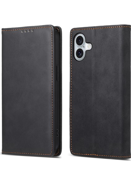 iPhone 16 Plus Rfıd Engelleme Pu Deri Cüzdan Telefon Kapağı (Yurt Dışından)