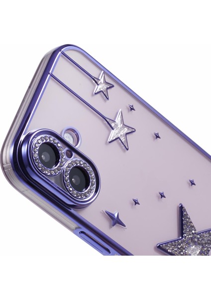 iPhone 16 Plus Elektro Kaplama Tpu Şeffaf Telefon Kılıfı (Yurt Dışından)